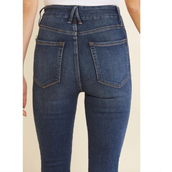 Good American Good Curve Dark Wash High Waist Skinny Jeans 0/25 GCS113T - Picture 3 of 4